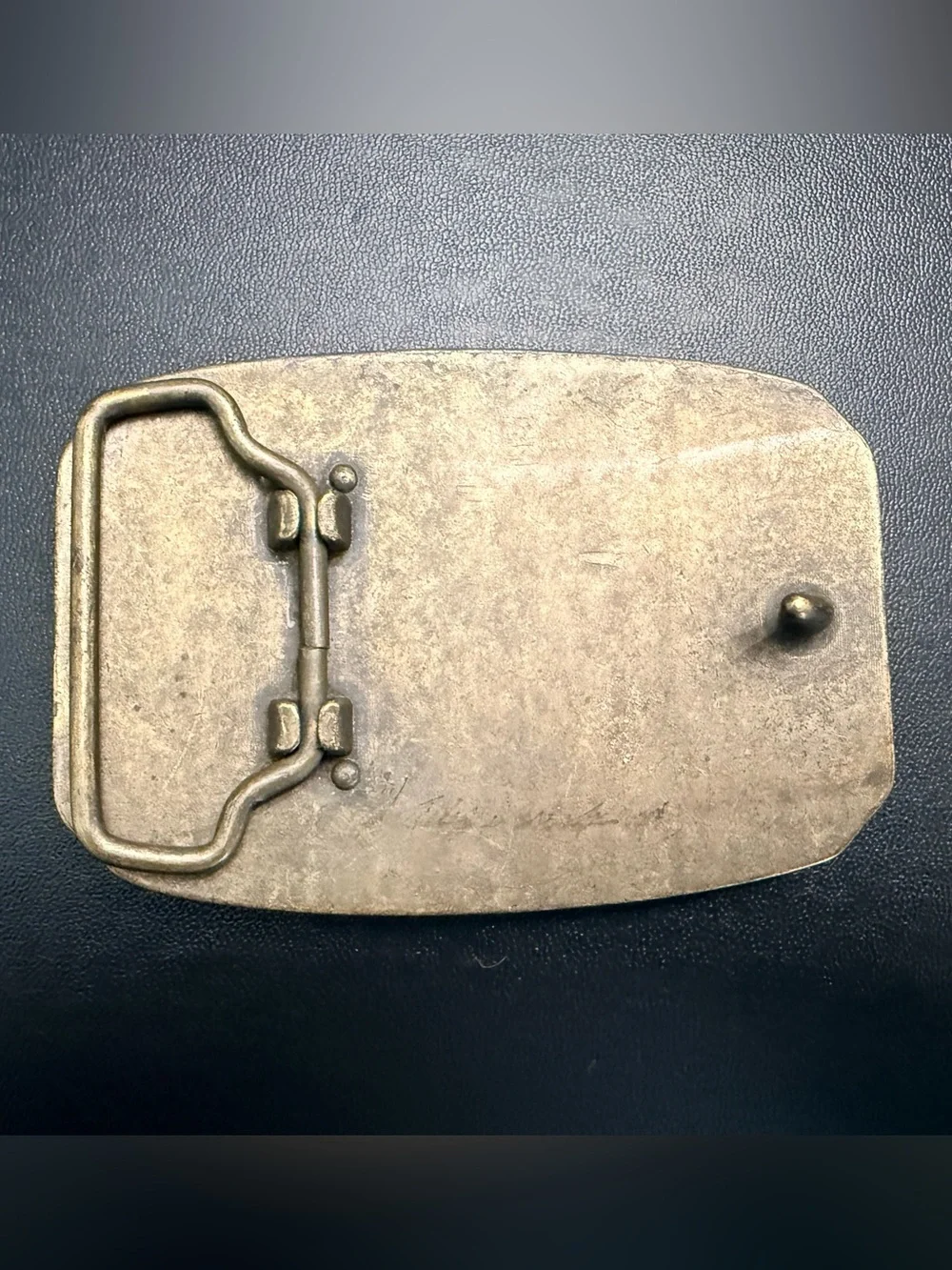Vintage AM. EAGLE CO. Solid Brass Wilderness Belt Buckle